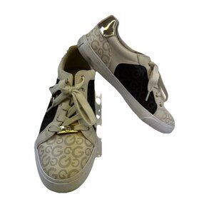 GBG Los Angeles GGonarin Shoes Womens Size 9M Creme/Brown With Gold Accents
